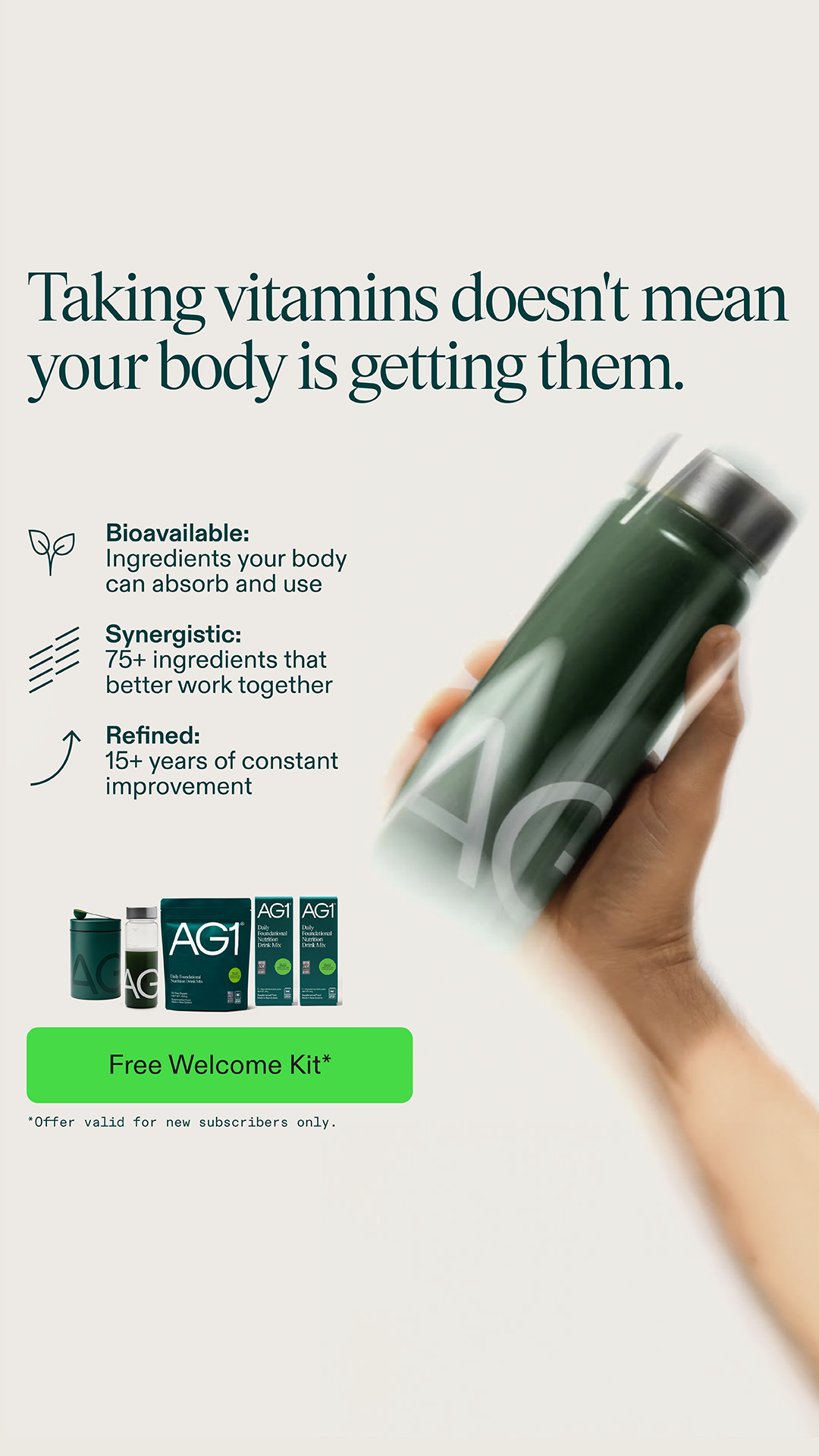 AG1 by Athletic Greens Facebook ad