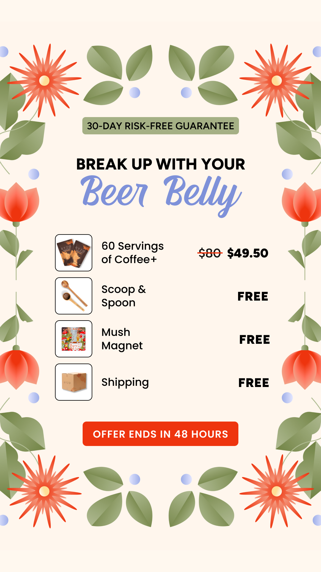 RYZE Superfoods Facebook ad