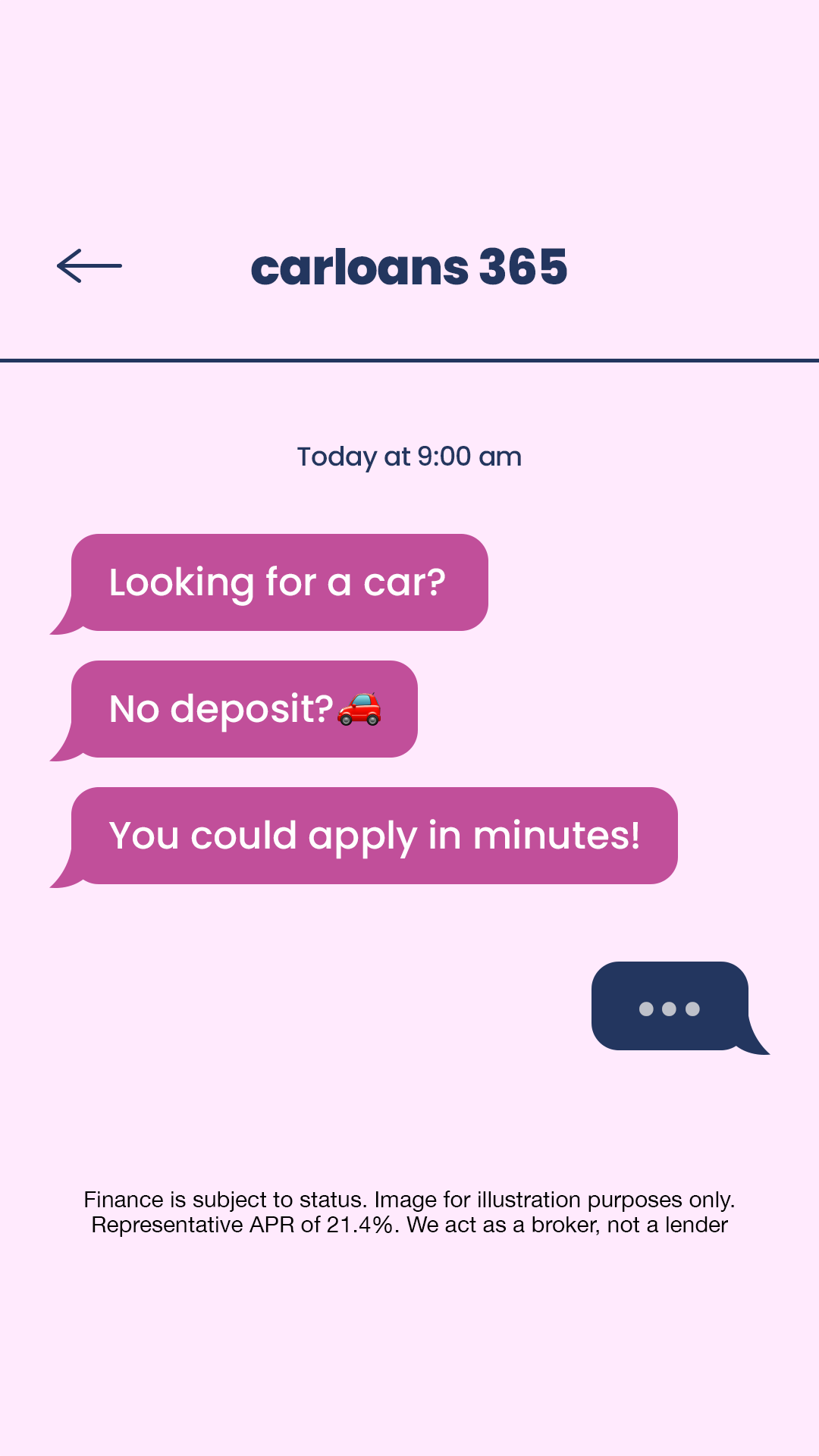 Carloans 365 Facebook ad