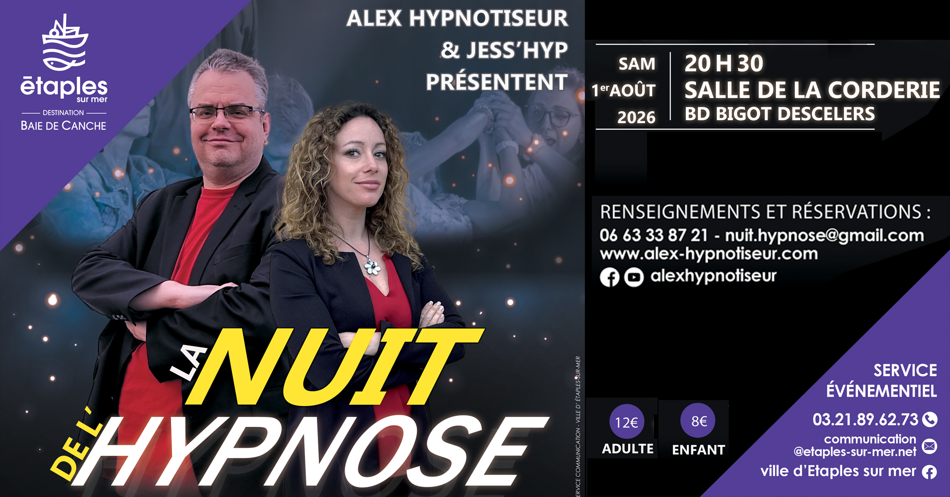 Alex Hypnotiseur de spectacle - Spectacle d'hypnose Facebook ad