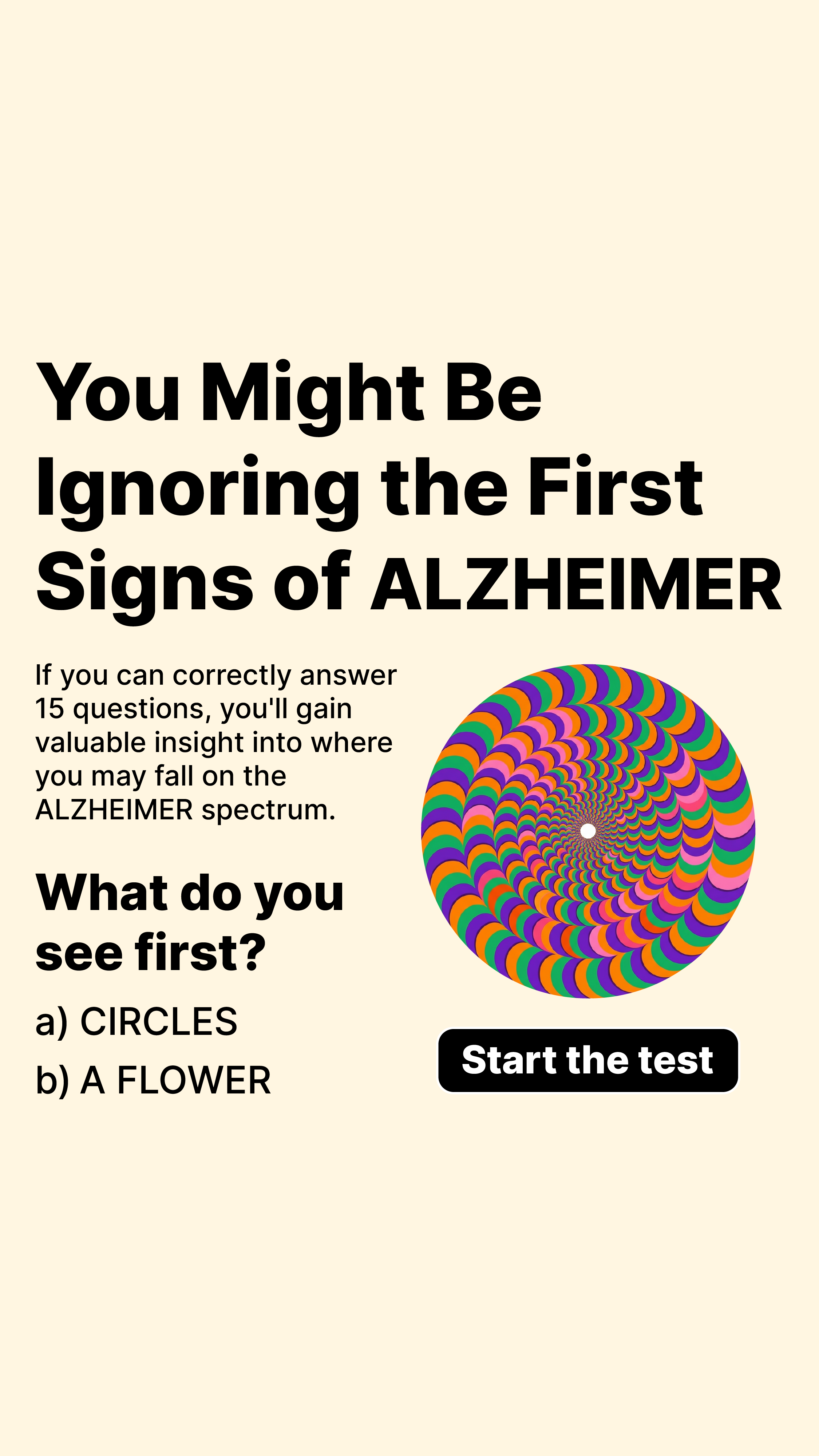 Brain Health Check Facebook ad