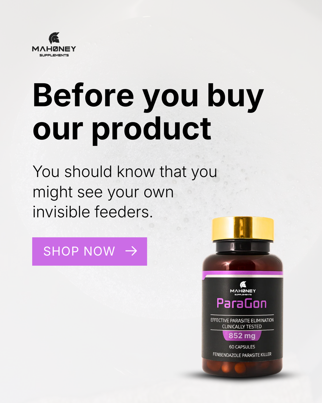 Mahoney Supplements Facebook ad