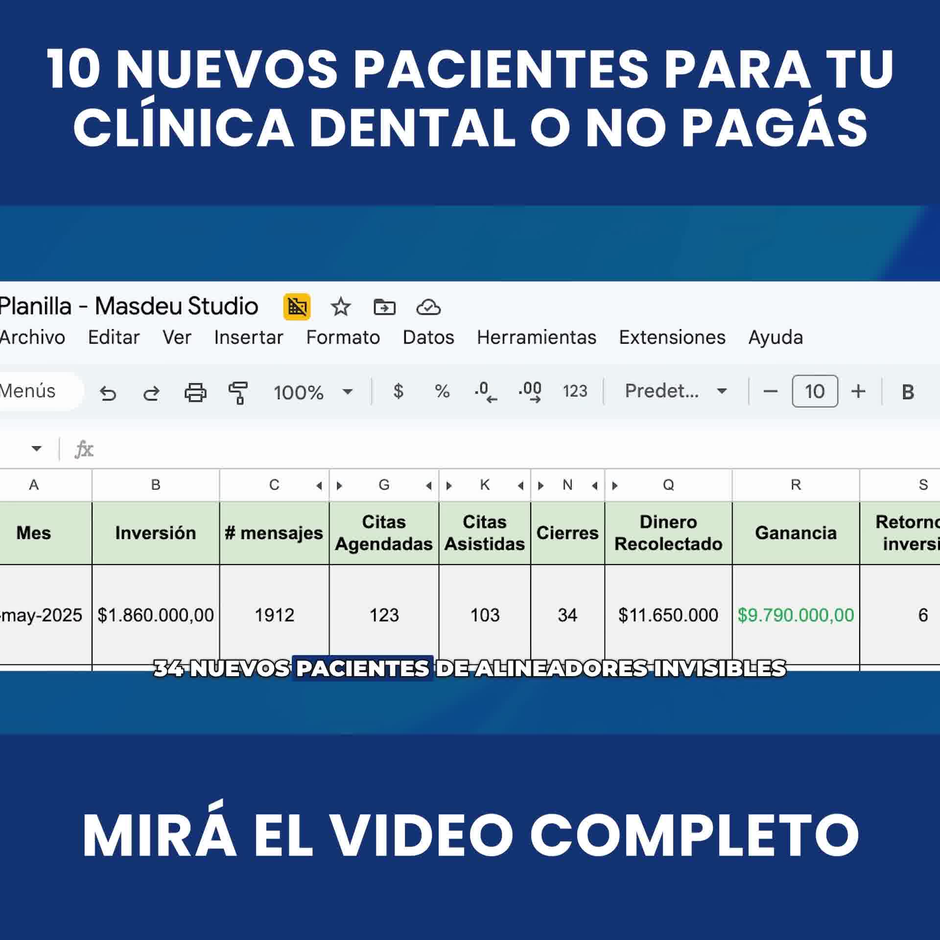 Odental Agency Facebook ad: SOLO Para Clínicas Dentales
