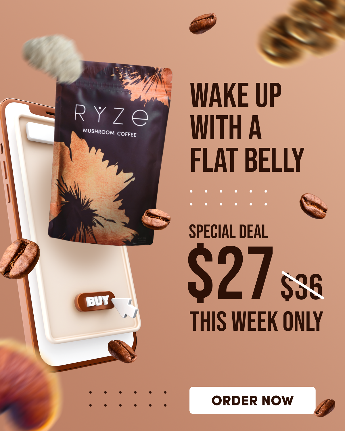 RYZE Superfoods Facebook ad