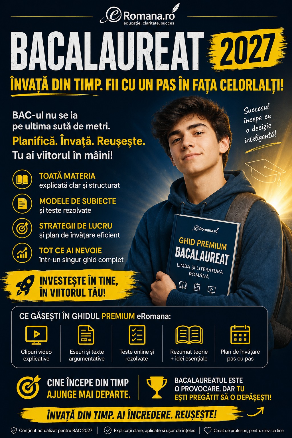 Eromână Facebook ad: Cursul Complet pentru Bacalaureat-2026- eromana.ro