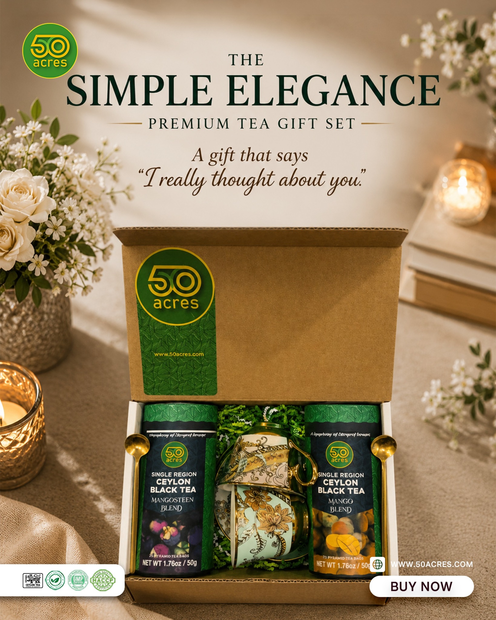 50 Acres Tea Facebook ad