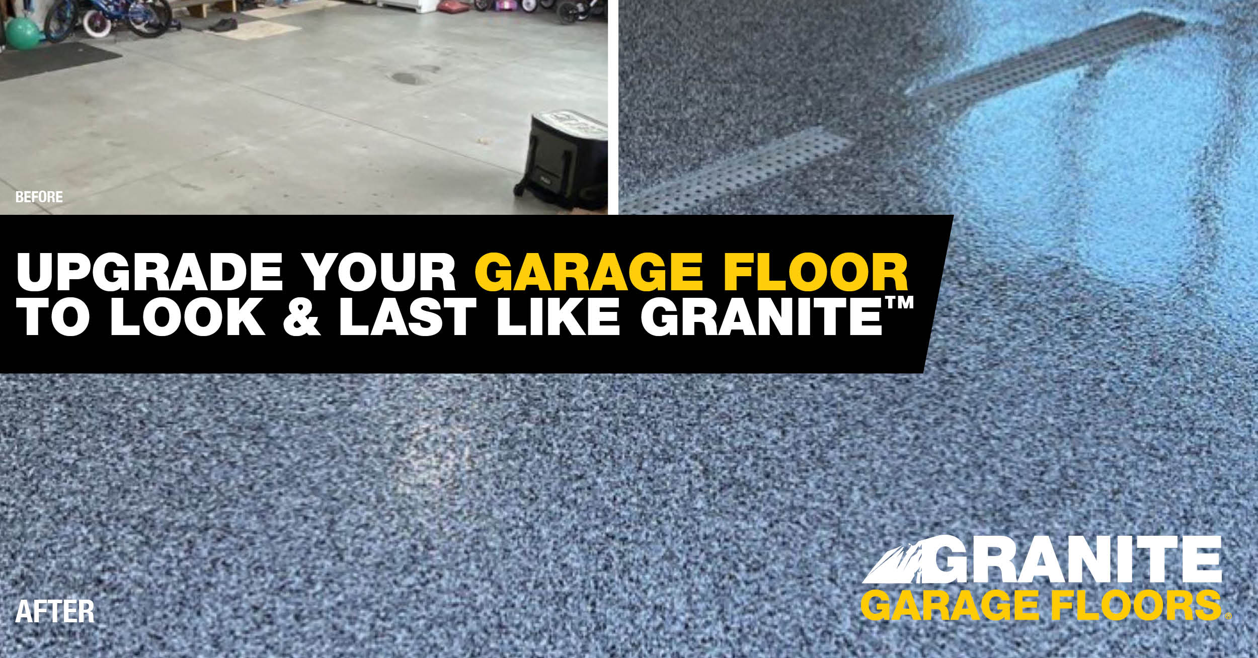 Granite Garage Floors Baltimore Facebook ad: INDUSTRIAL QUALITY. GUARANTEED. DESIGNER FINISHES.