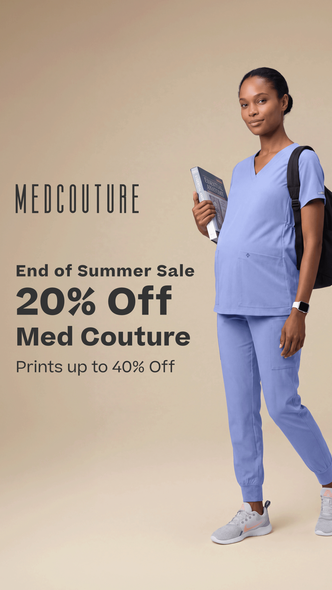 Med Couture Facebook ad: 20% Off Med Couture Styles.