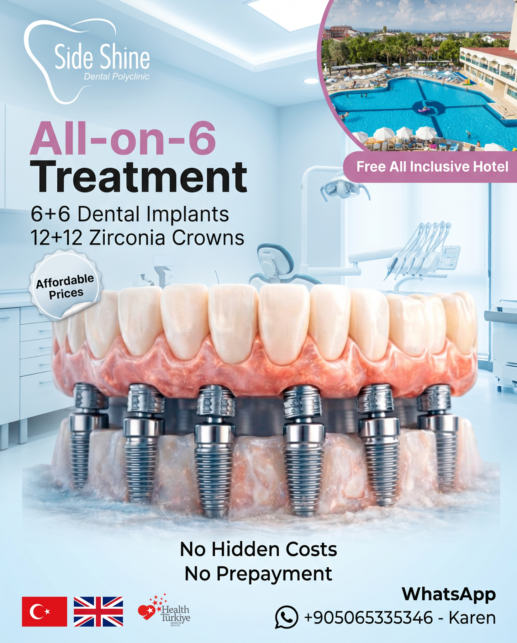 Side Shine Dental Facebook ad: Smile in 1 Week Guaranteed