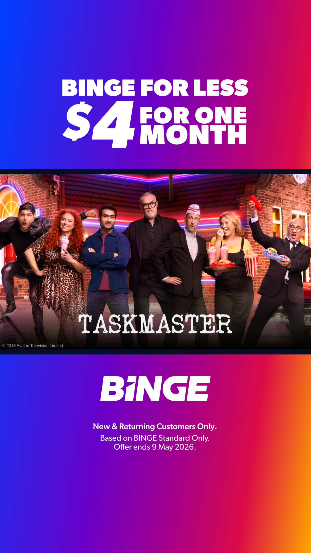 Binge Facebook ad