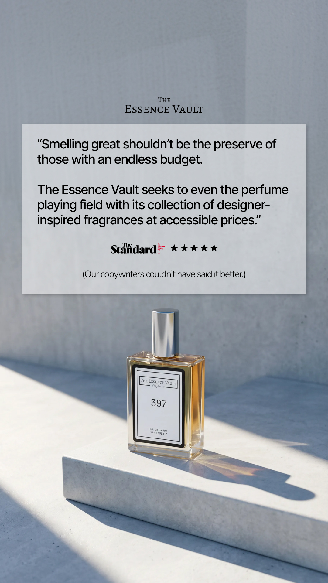 The Essence Vault Facebook ad from Dec 29, 2025