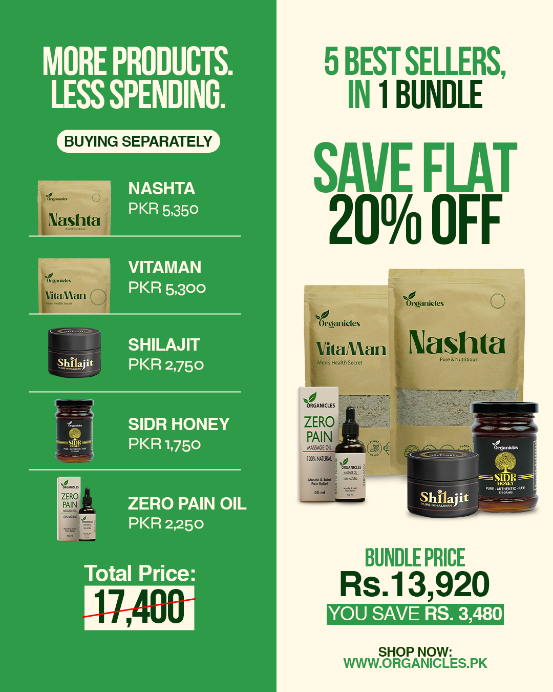 Organicles.pk Facebook ad