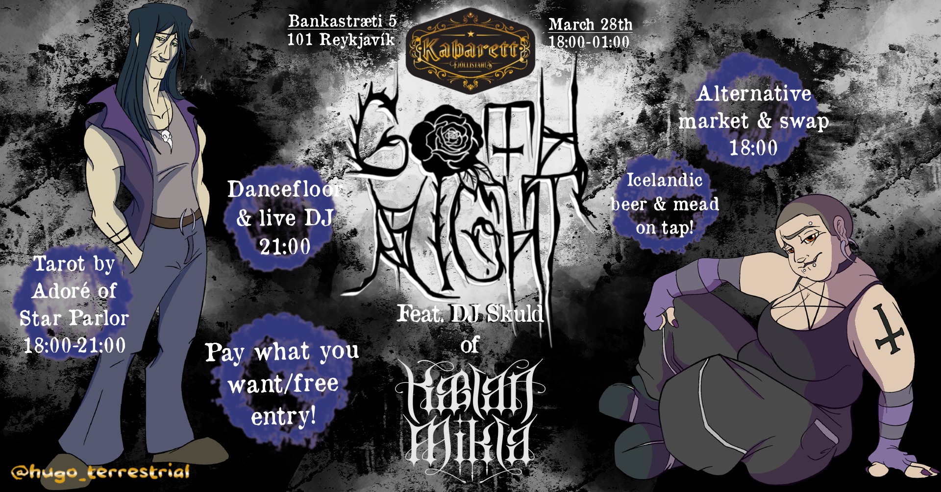 Kabarett Facebook ad: ⛧ Goth Night ⛧
