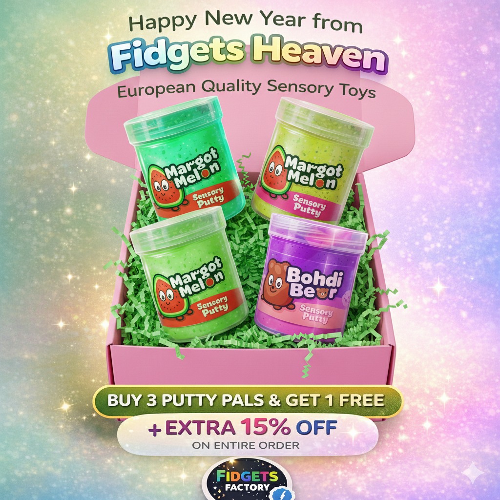 Fidgets Factory Facebook ad: Start the New Year with sensory joy!