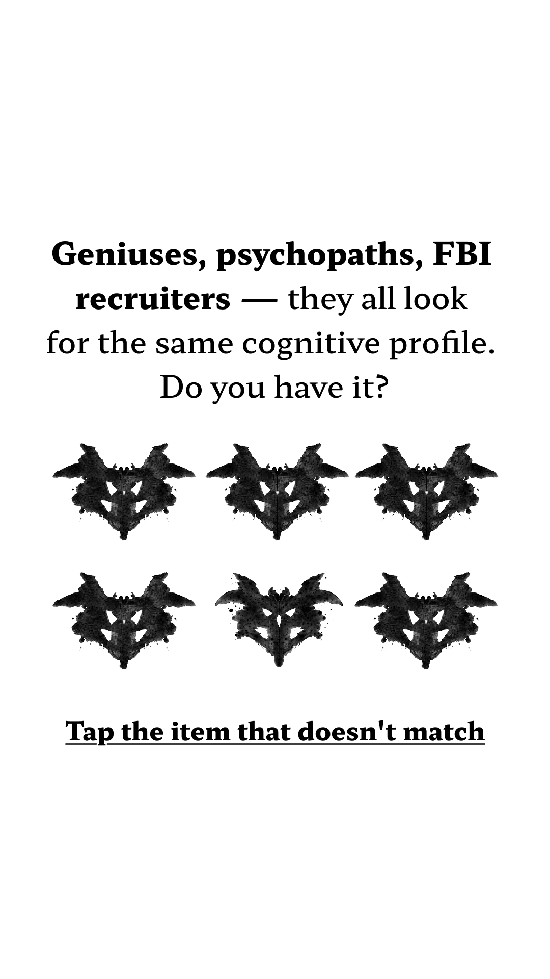 Brain Health Check Facebook ad