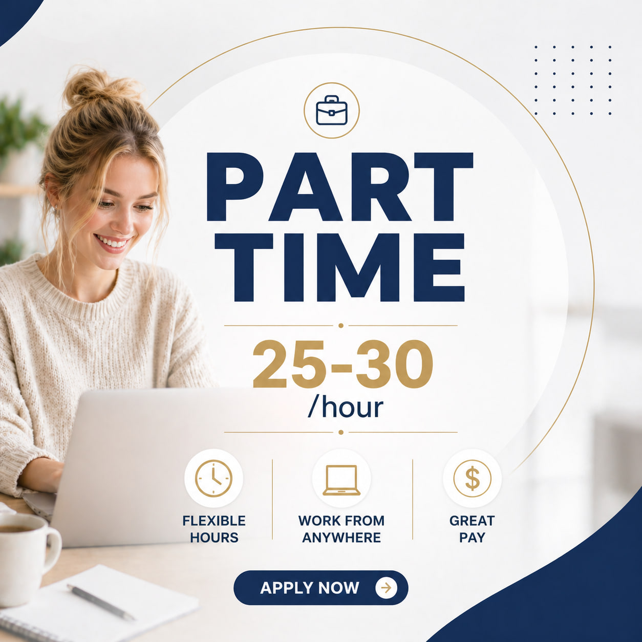OAK Circle Facebook ad: Work From Home | 25-30/hr