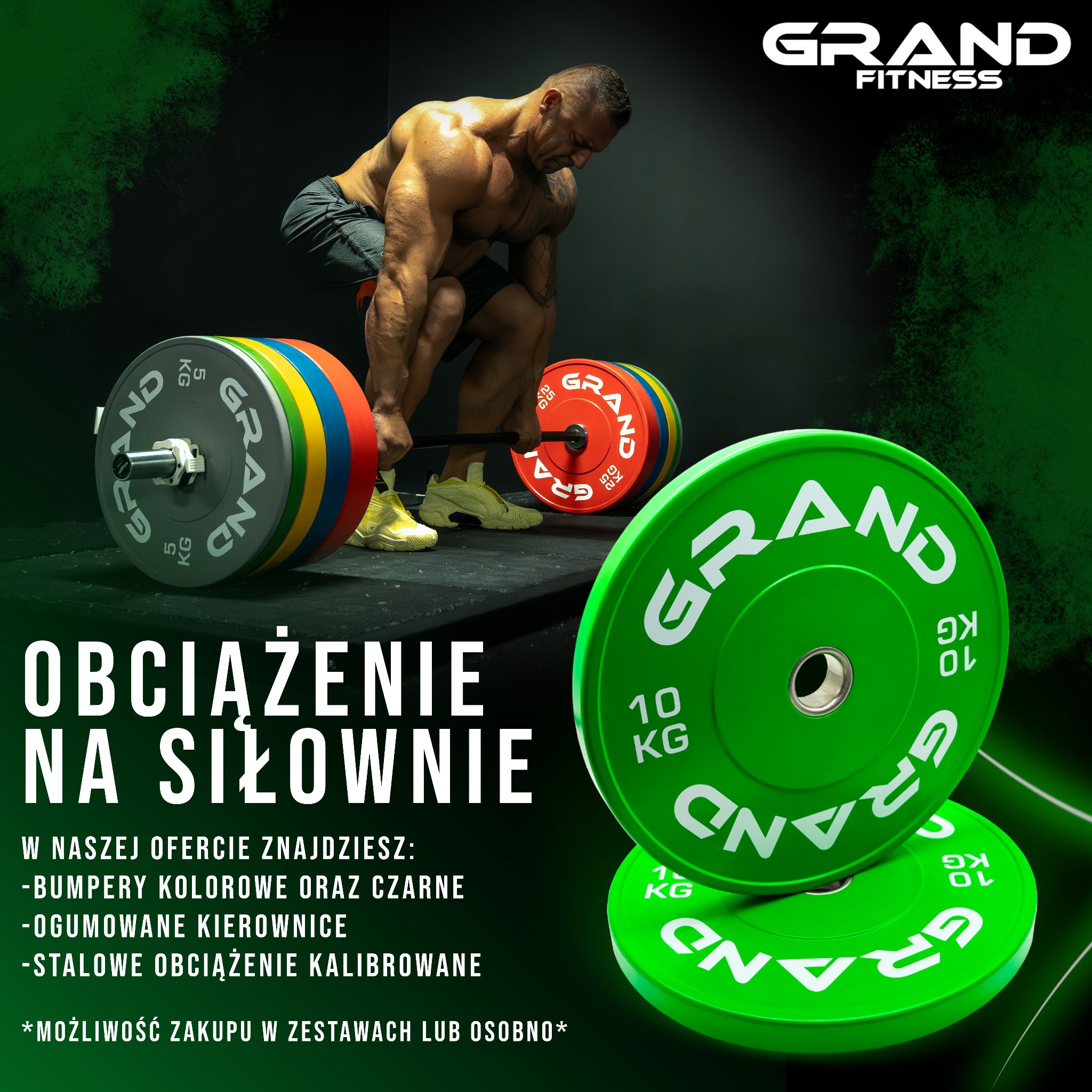 GRAND Fitness Facebook ad: Profesjonalne obciążenie na Twoją siłownię!