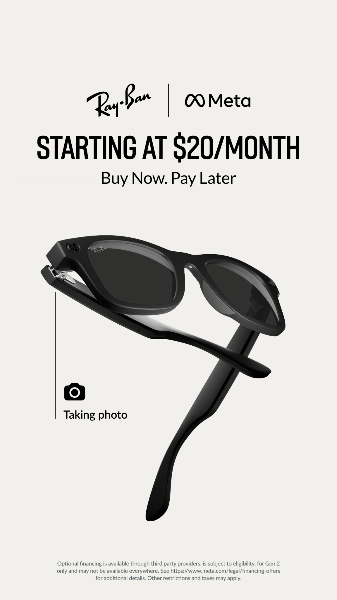 Ray-Ban Meta Facebook ad