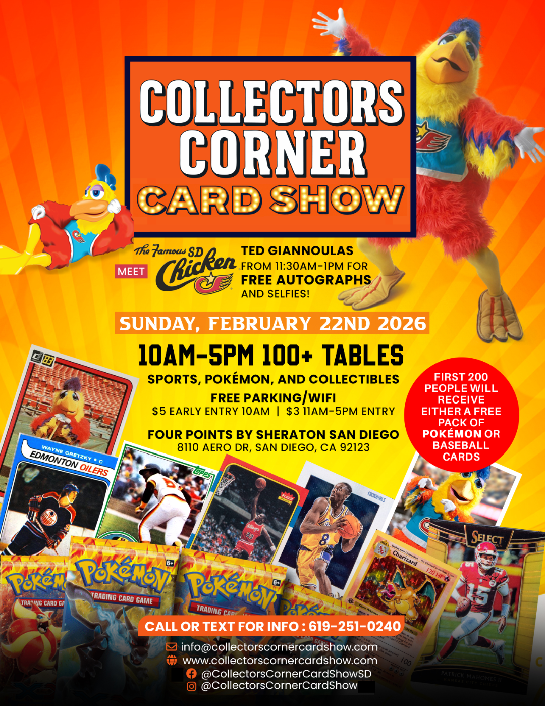 Collectors Corner Card Show Facebook ad
