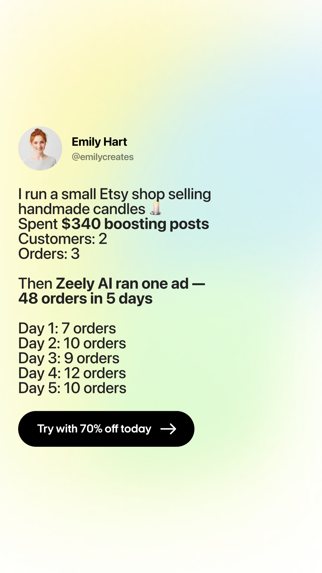 Zeely Facebook ad