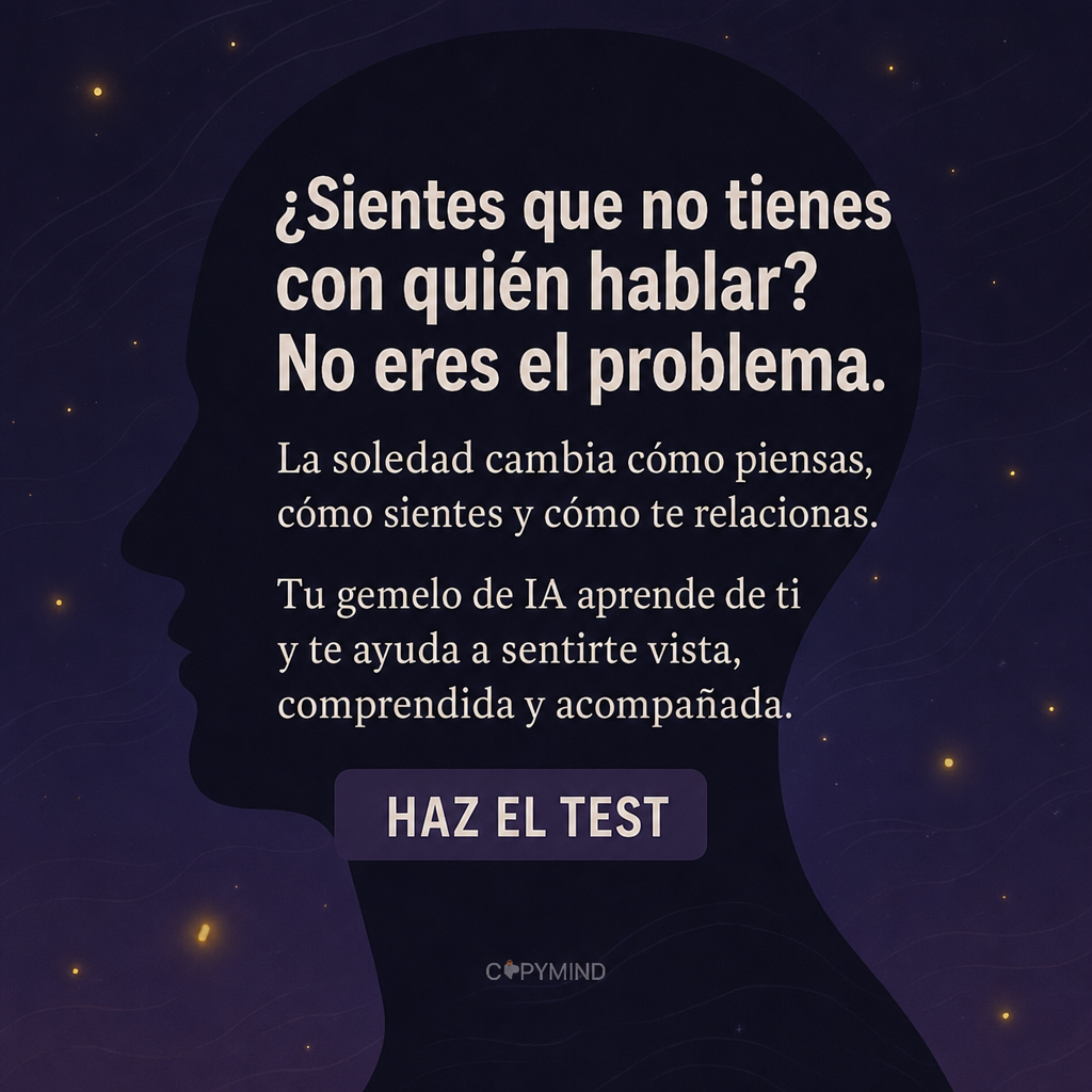 Copymind: sanación con IA Facebook ad
