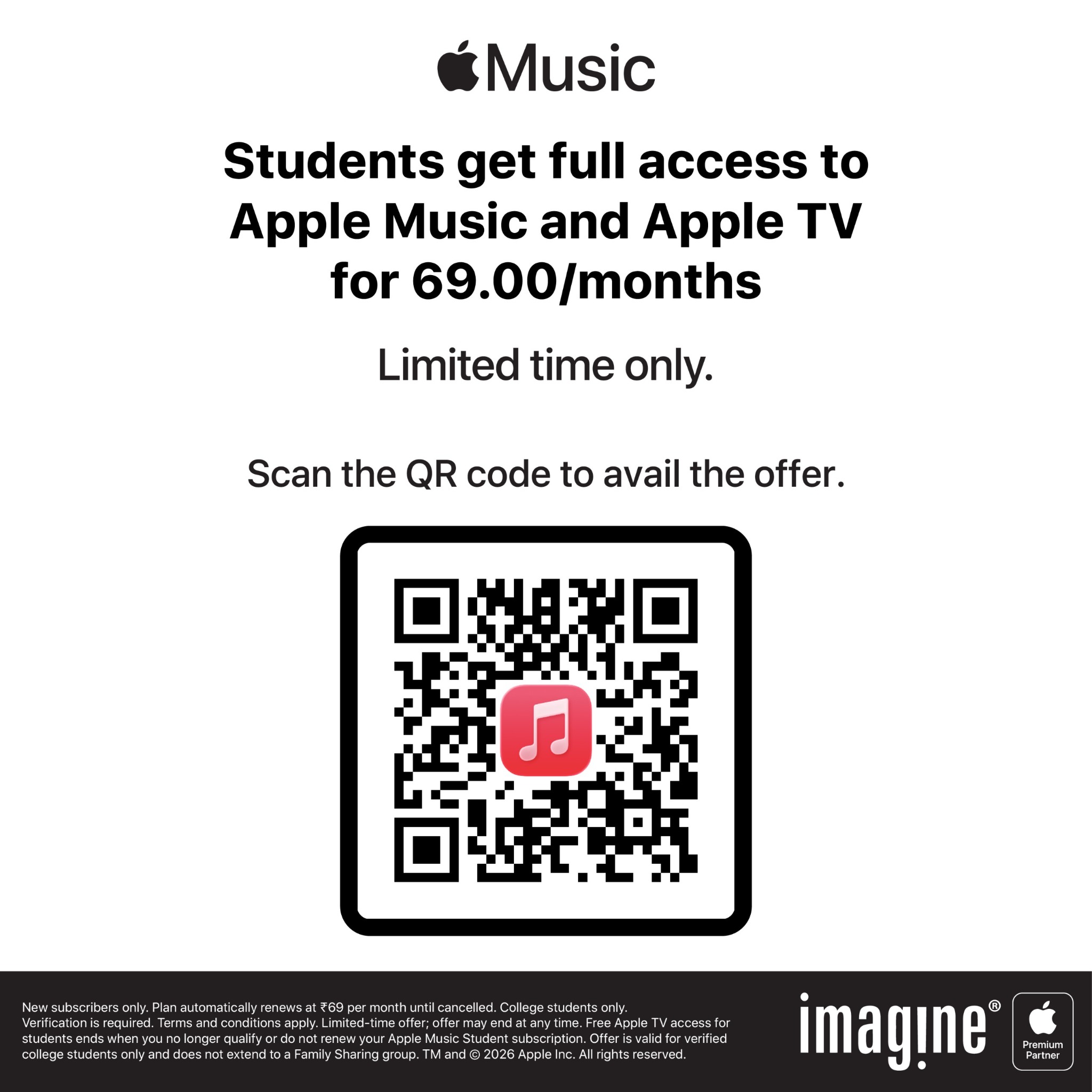 Imagine Apple Premium Partner Facebook ad