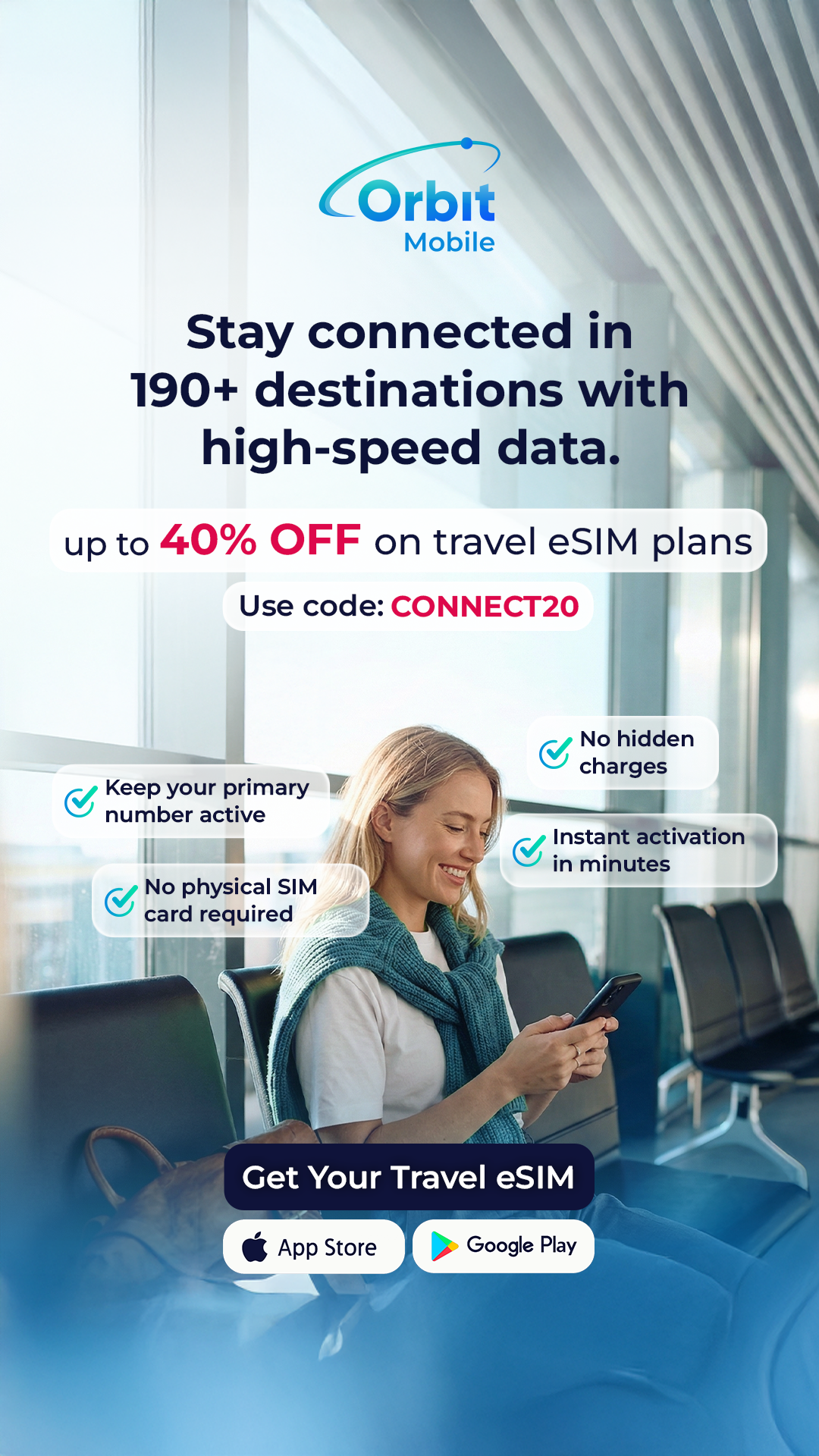 Orbit Mobile Travel App Facebook ad