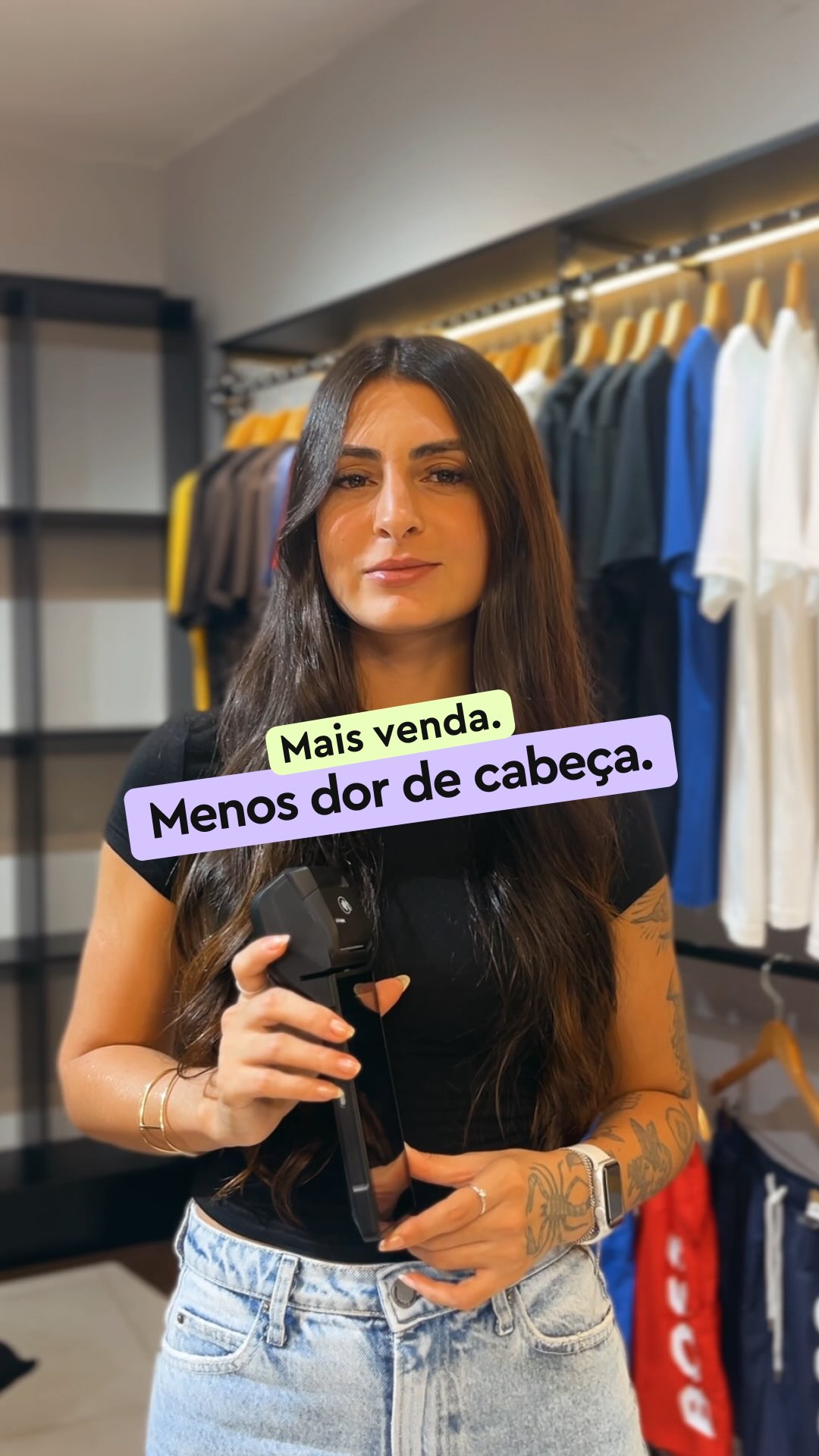 InfinitePay Facebook ad: Você cuida do estoque, da vitrine, do cliente……