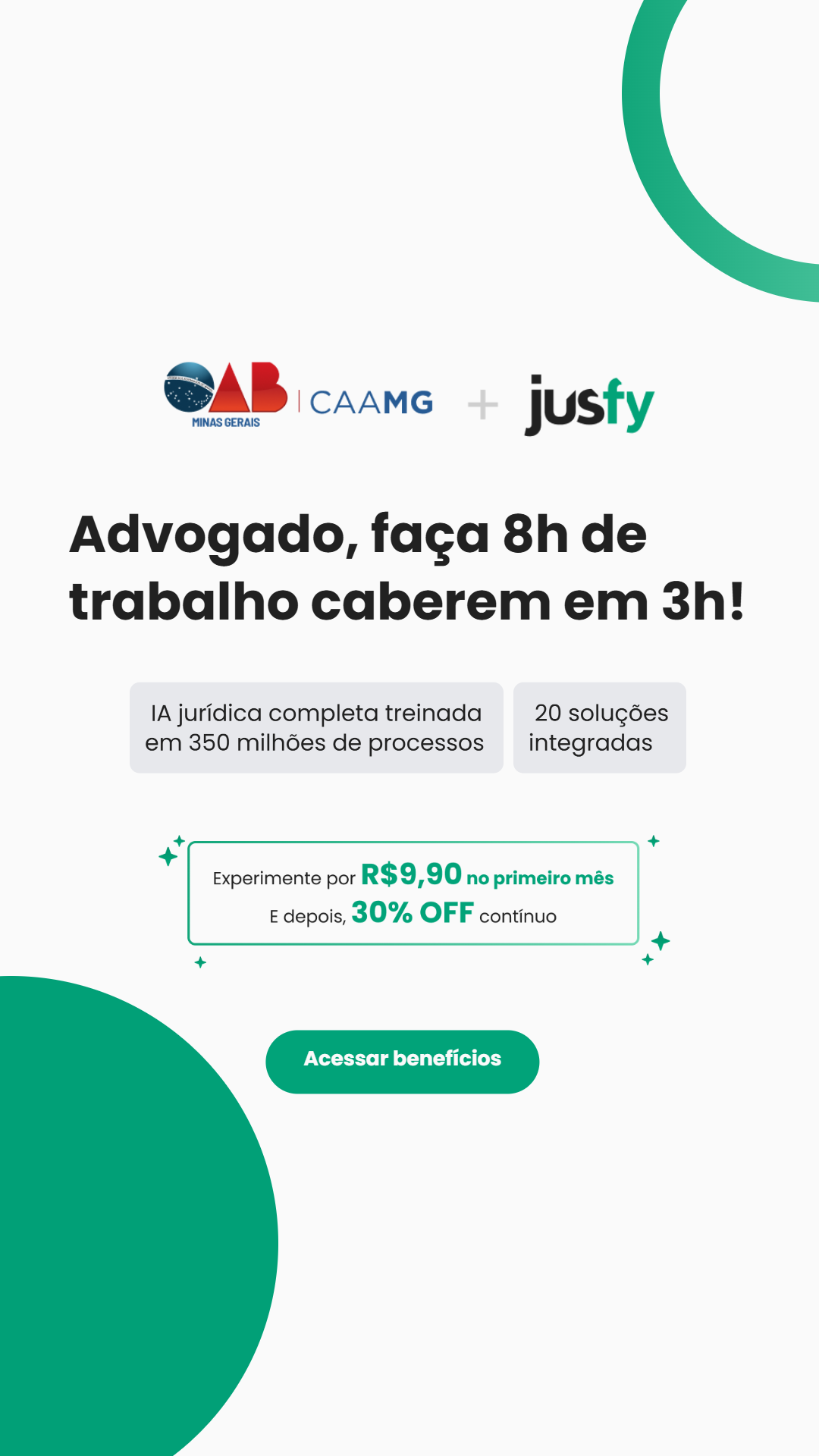 Jusfy Tecnologia Facebook ad from Jul 31, 2026