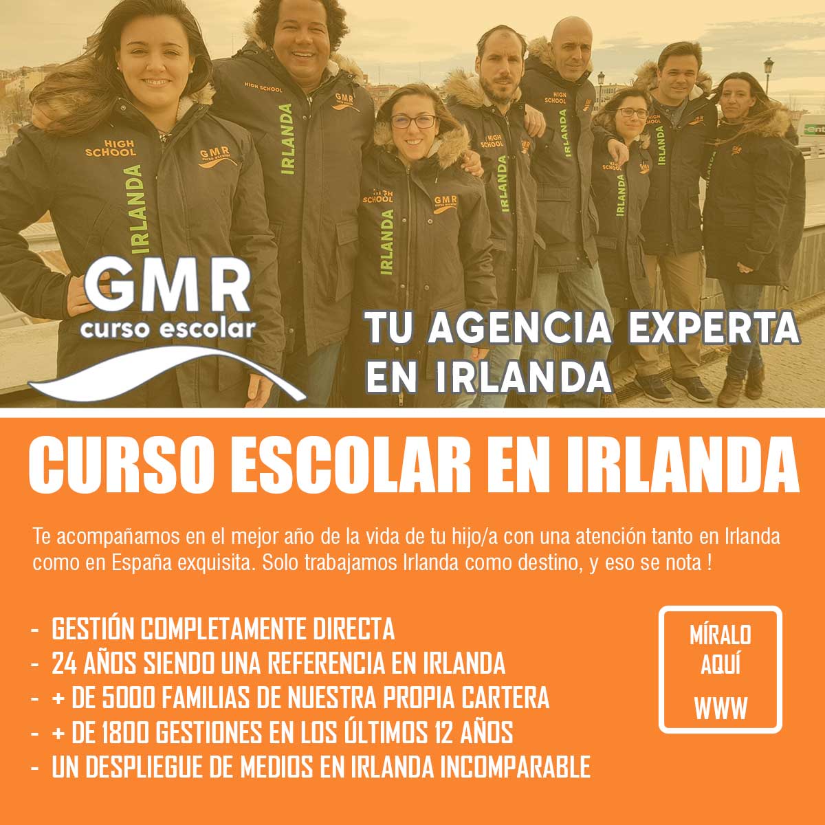 Grupo Mundo en Red Facebook ad: Especialistas en Curso escolar en Irlanda