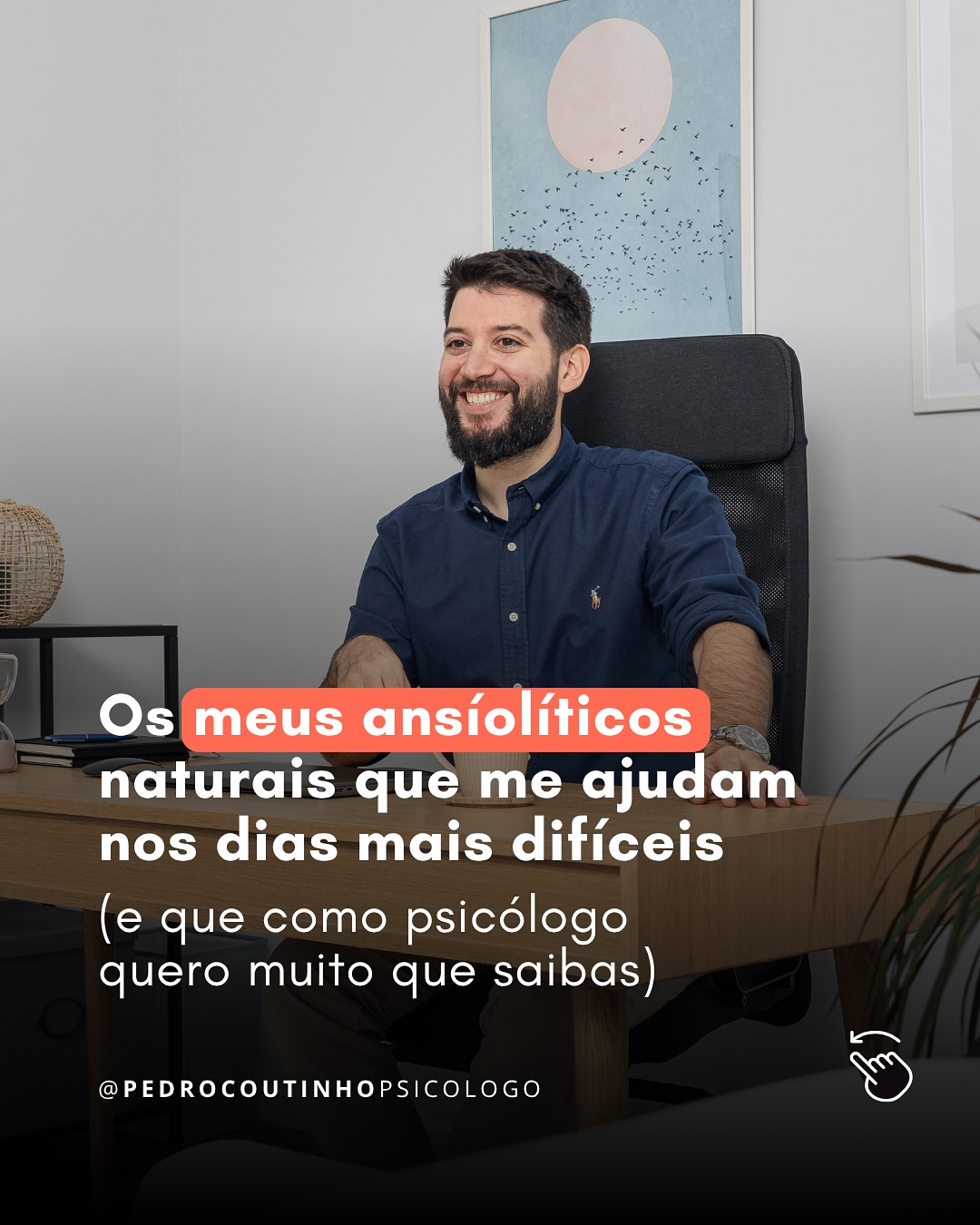 Pedro Coutinho Psicólogo Facebook ad: Tal como tu, eu também sinto ansiedade!