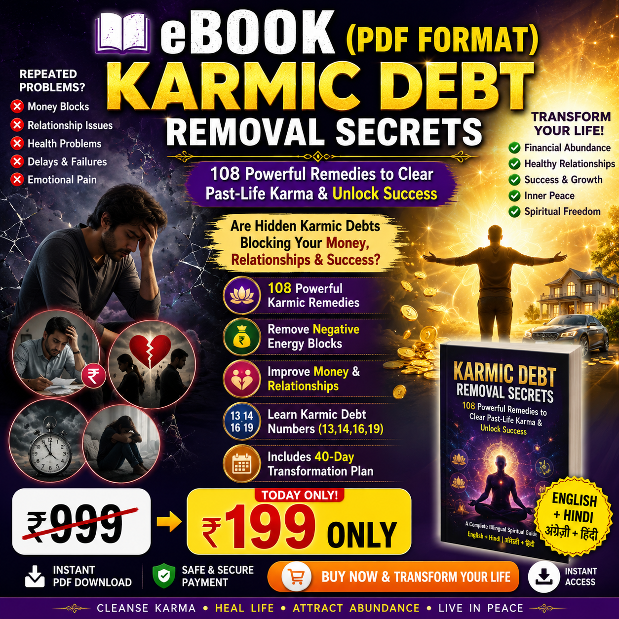 Divine Numerology Facebook ad: 108 Powerful Karmic Remedies
