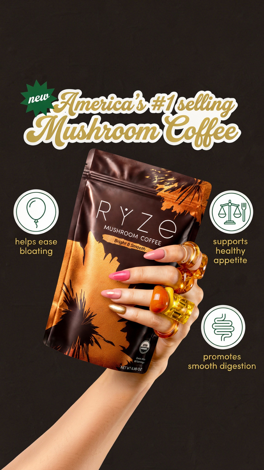 RYZE Superfoods Facebook ad