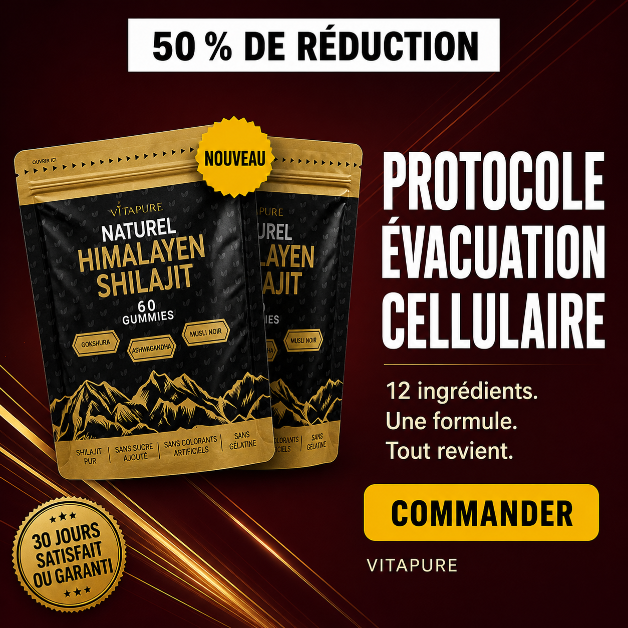 Vitalité France Magazine Facebook ad: Retrouvez vos érections d'avant le diabète