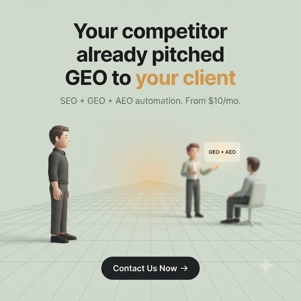 Web5 Solution Facebook ad: White-Label GEO & AEO for Agencies
