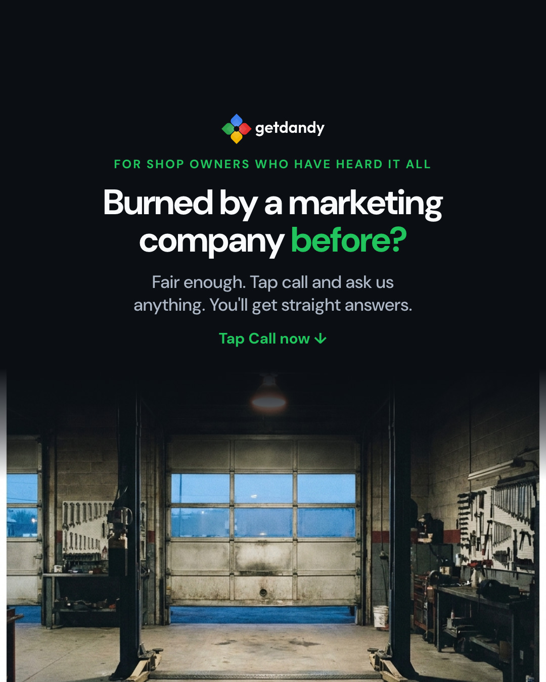 GetDandy Facebook ad: Ask us anything