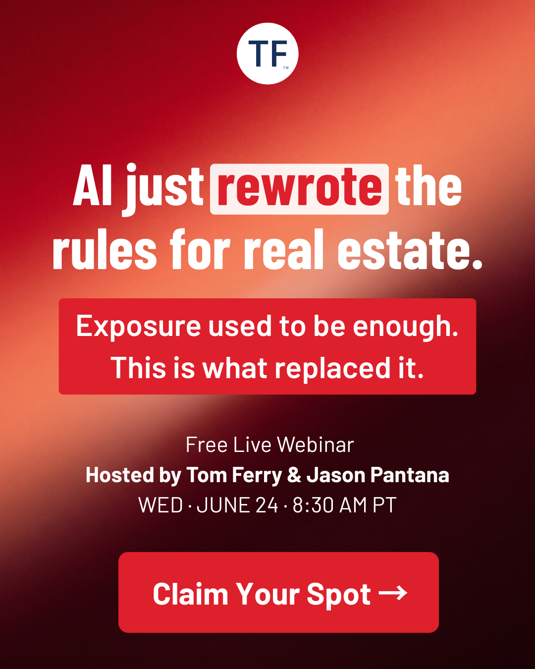 Tom Ferry Facebook ad
