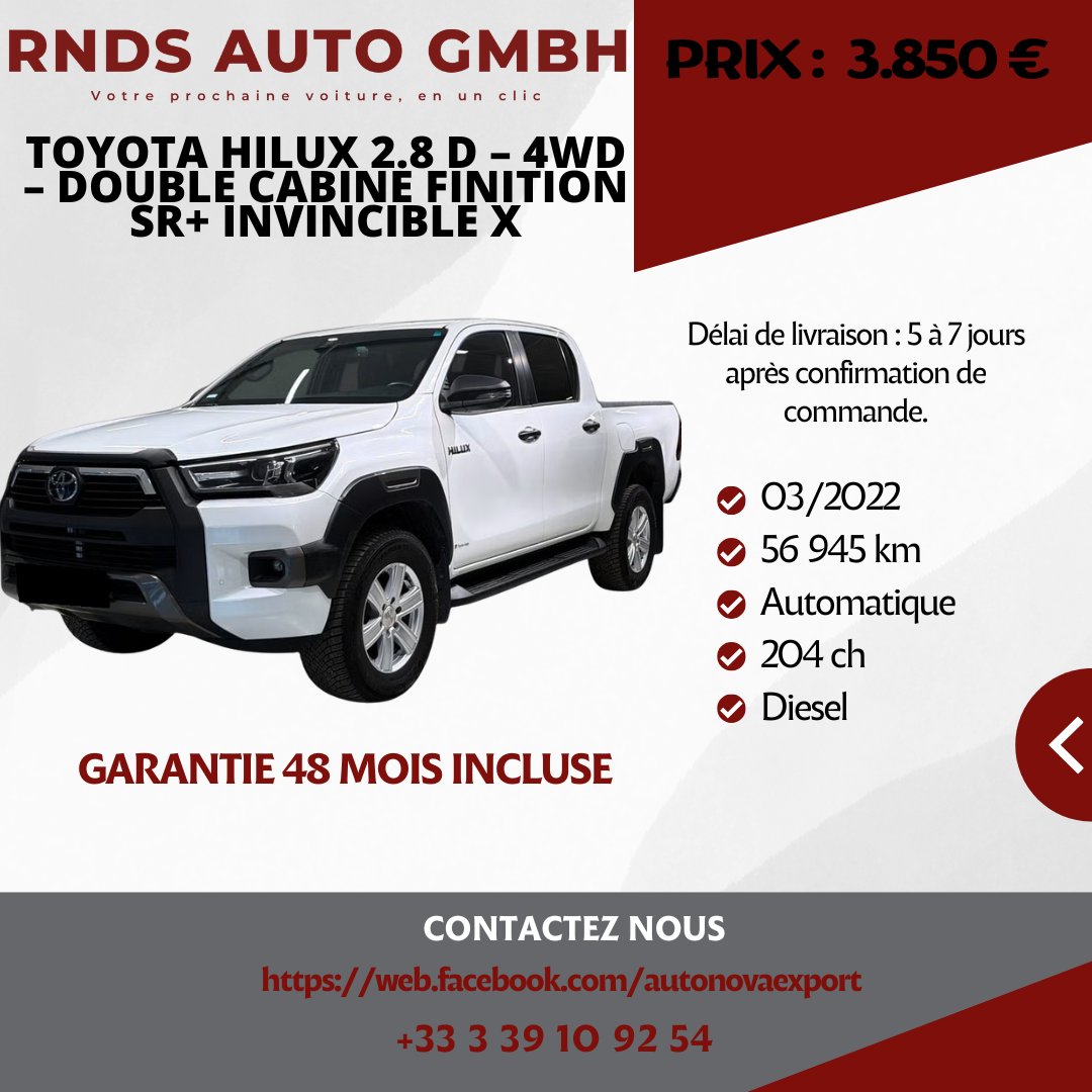Autonova Facebook ad: Vous cherchez une voiture fiable et élégante?