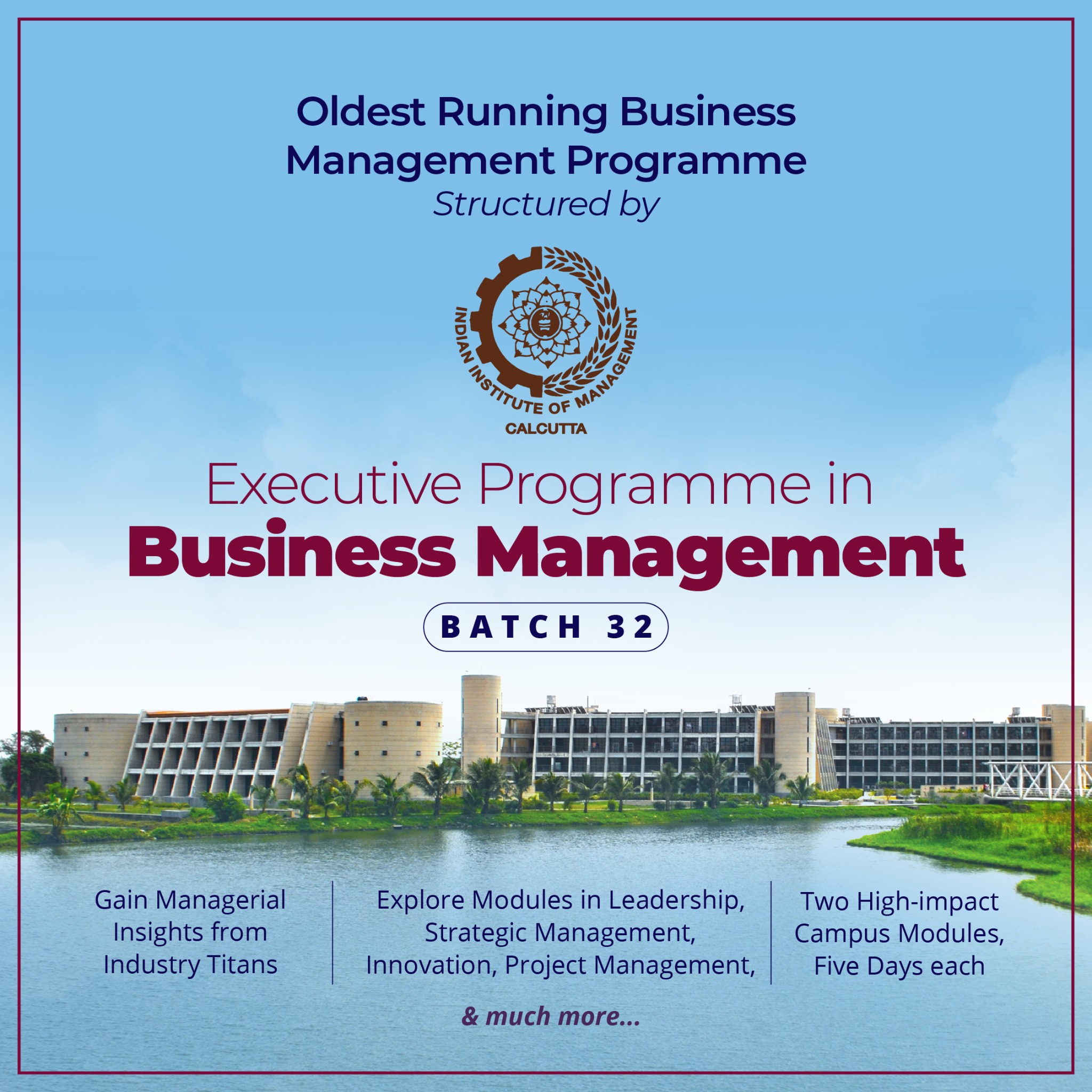 IIM Calcutta Executive Programme in Business Management Facebook ad