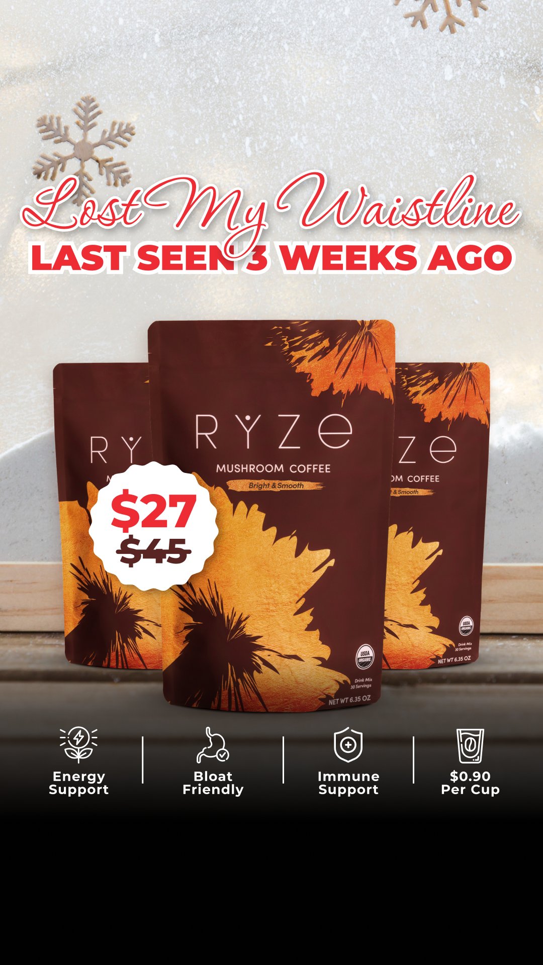 RYZE Superfoods Facebook ad