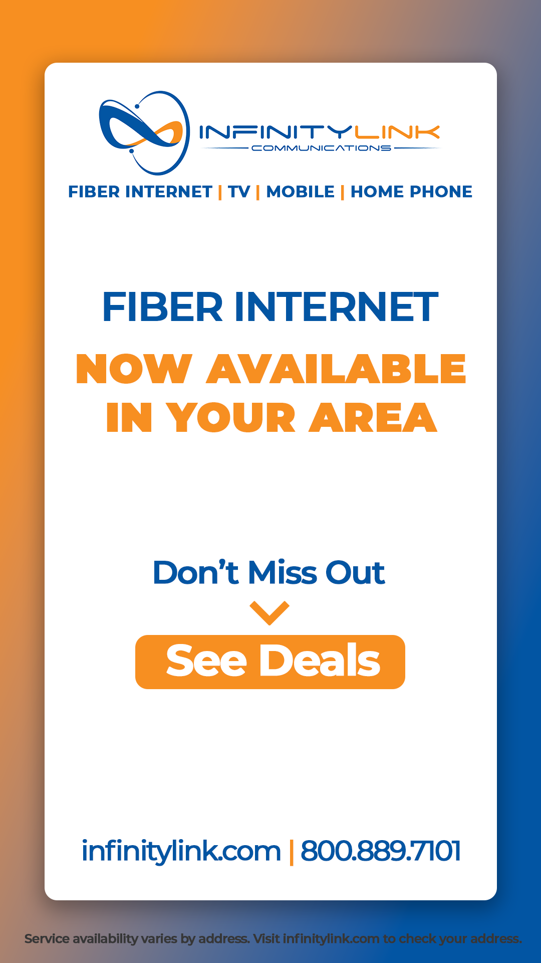 InfinityLink Communications Facebook ad from Jun 19, 2026