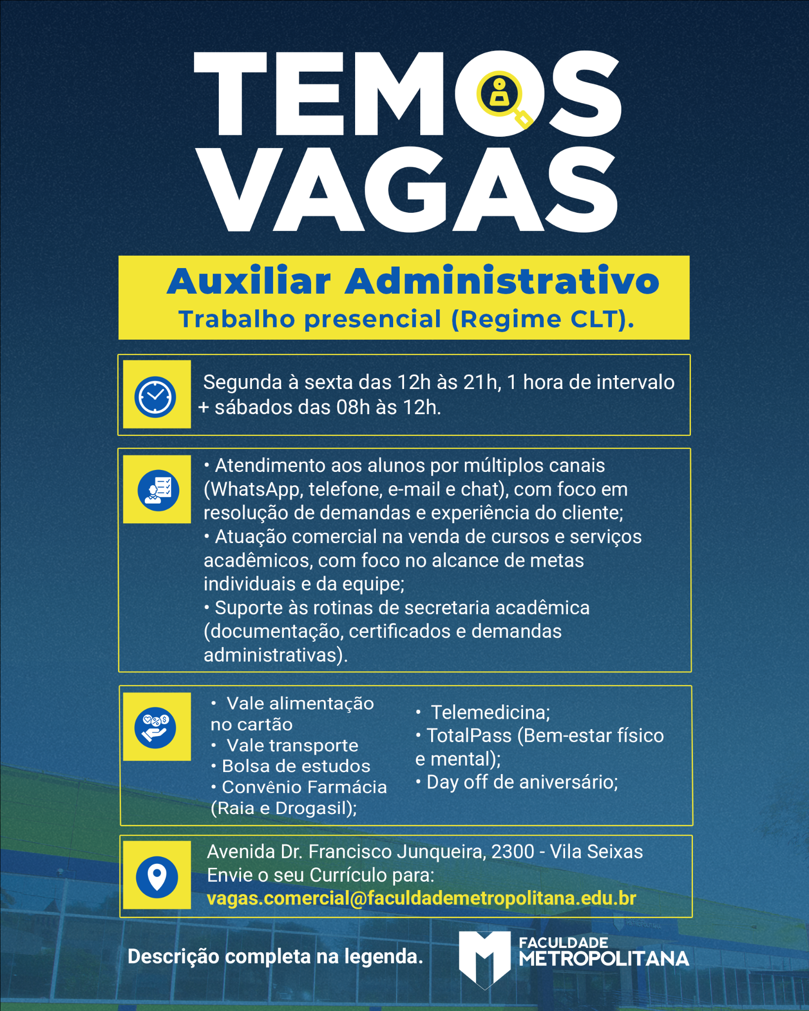Faculdade Metropolitana Facebook ad