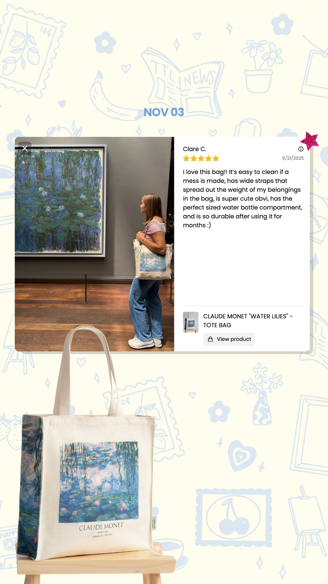 The Tote Library Facebook ad from Nov 6, 2025
