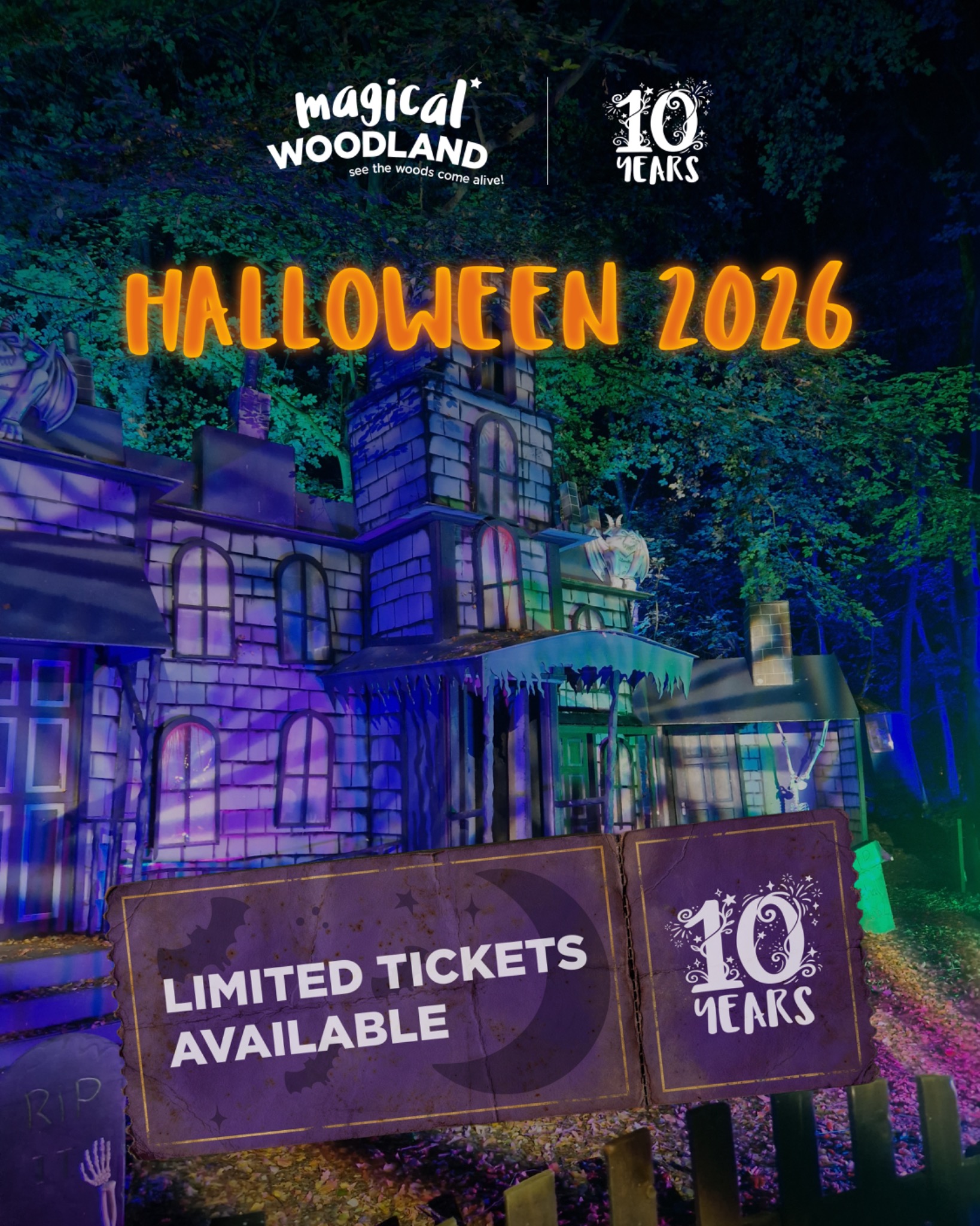 Magical Woodland Facebook ad: Don't miss out on our 10th Anniversary