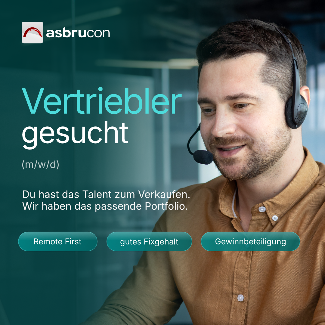 Asbrucon GmbH Facebook ad: Vertriebler gesucht
