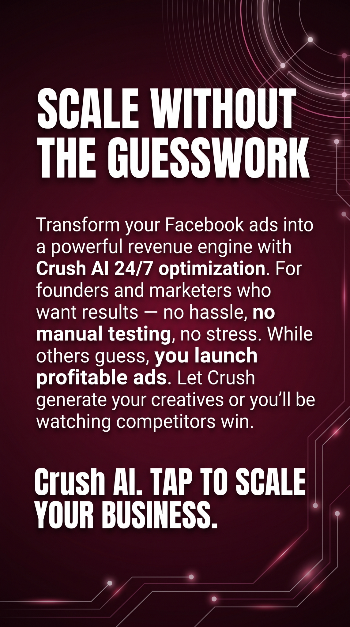 trycrush.ai Facebook ad