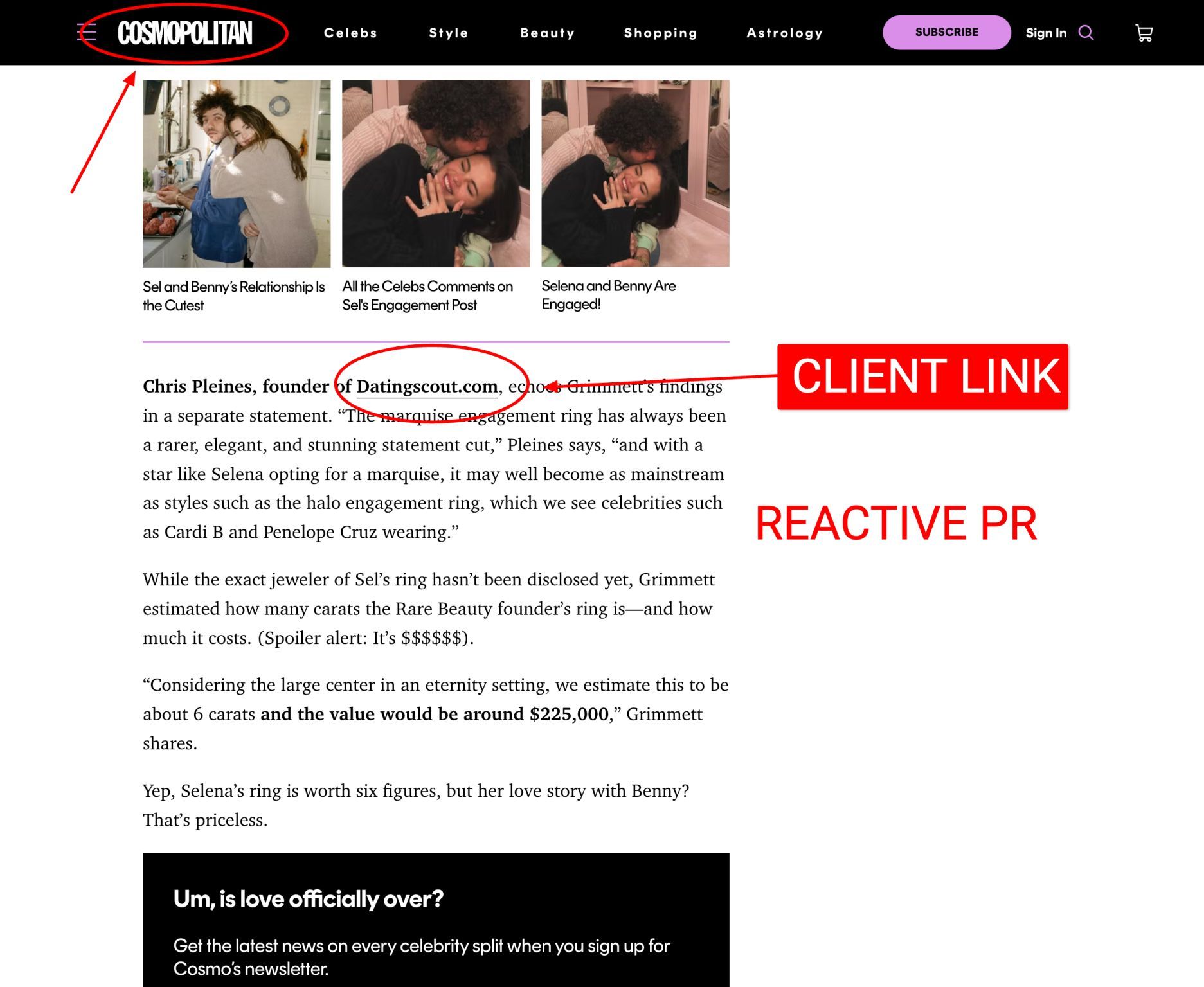 Search Intelligence Ltd Facebook ad: Guaranteed PR links from £900