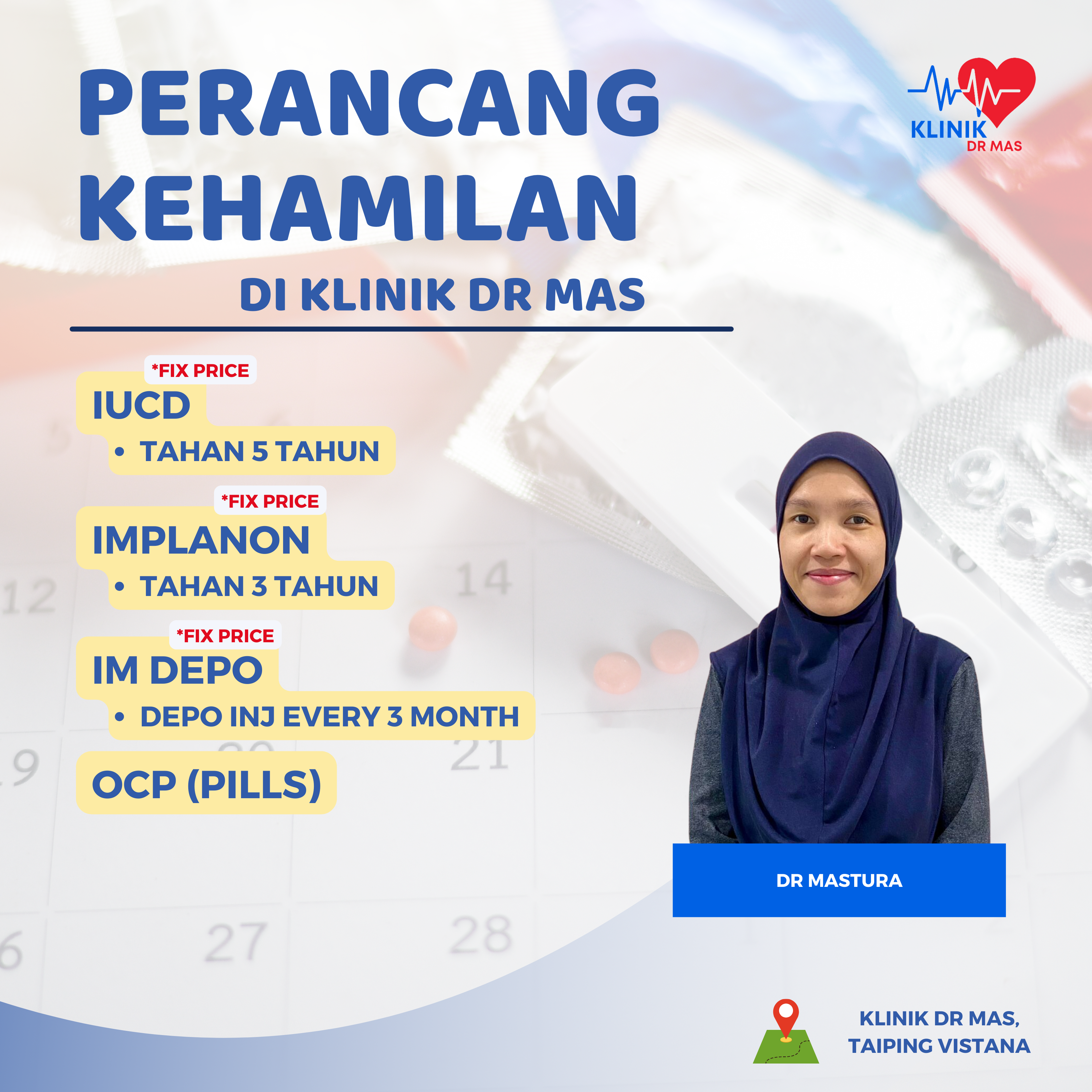 Klinikdrmas Taiping Vistana Facebook ad: Doktor Wanita