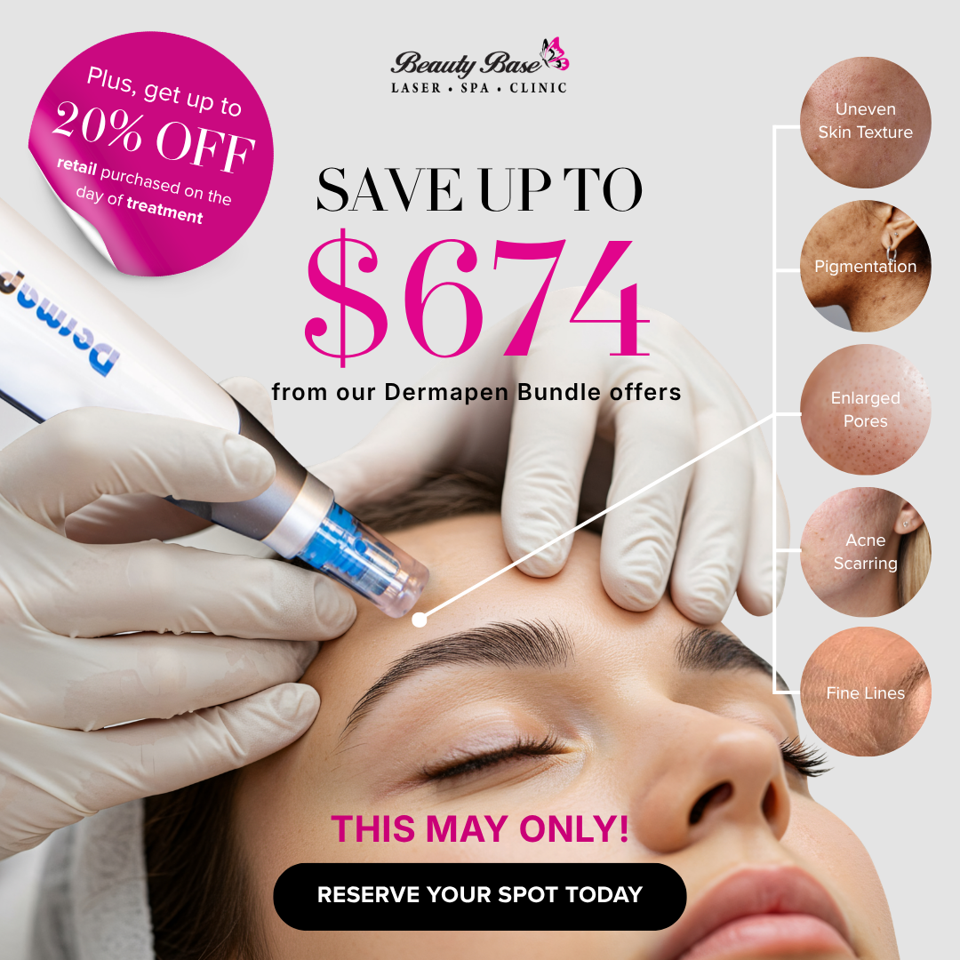 The Beauty Base Facebook ad: Our Dermapen Bundles are designed for guests who…