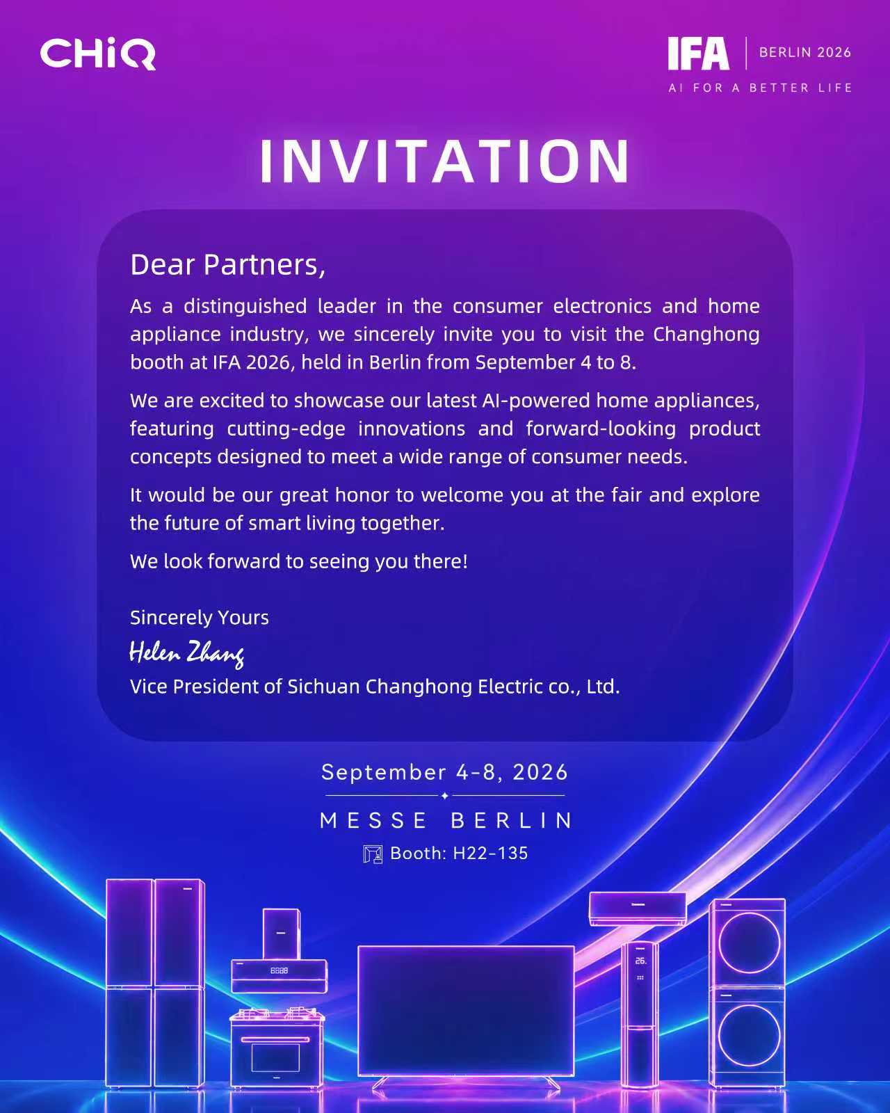 CHiQ Facebook ad: We're heading to Berlin!